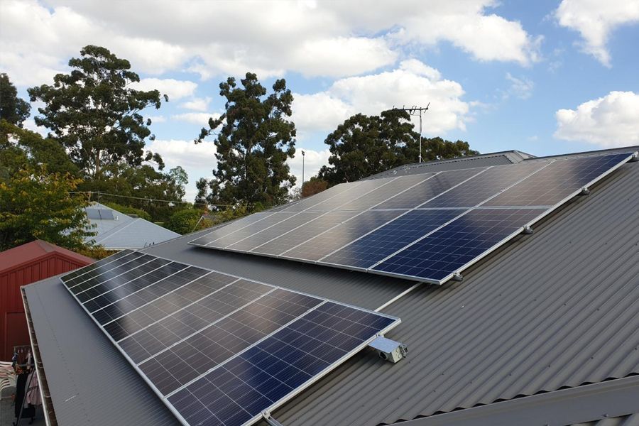 Cockburn solar panels installed on a tiled house roof
