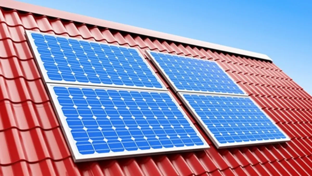 How solar panels reduce your power bill: four panels on a red tiled Perth roof